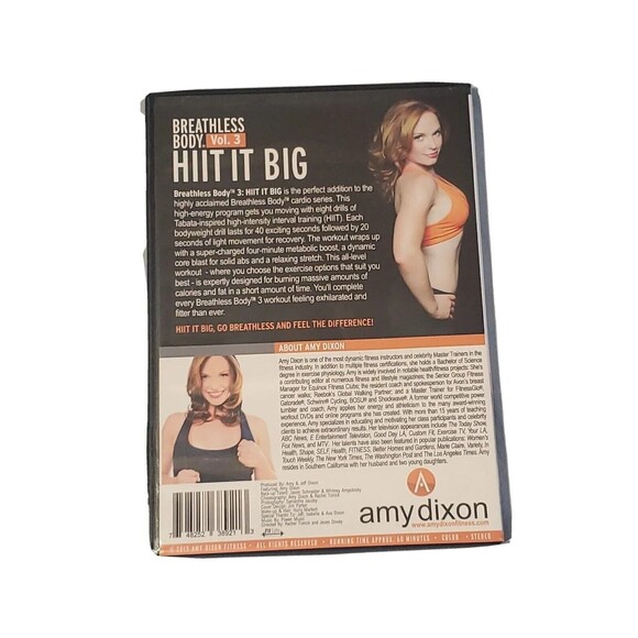 Breathless Body Vol. 3: Hit it Big (DVD, 2003) Amy Dixon - Cardio Workout - Picture 3 of 6